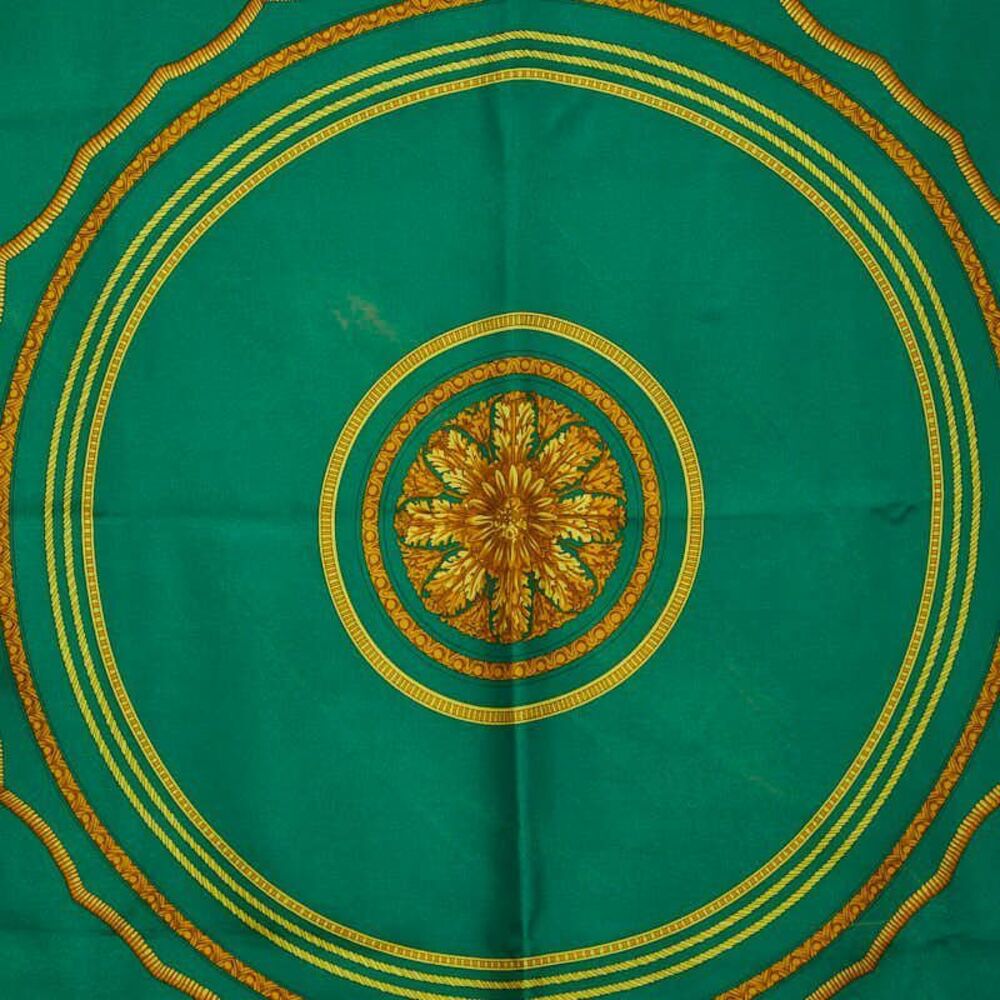 Celine Allover Pattern Green Multicolor Silk Ladi… - image 2